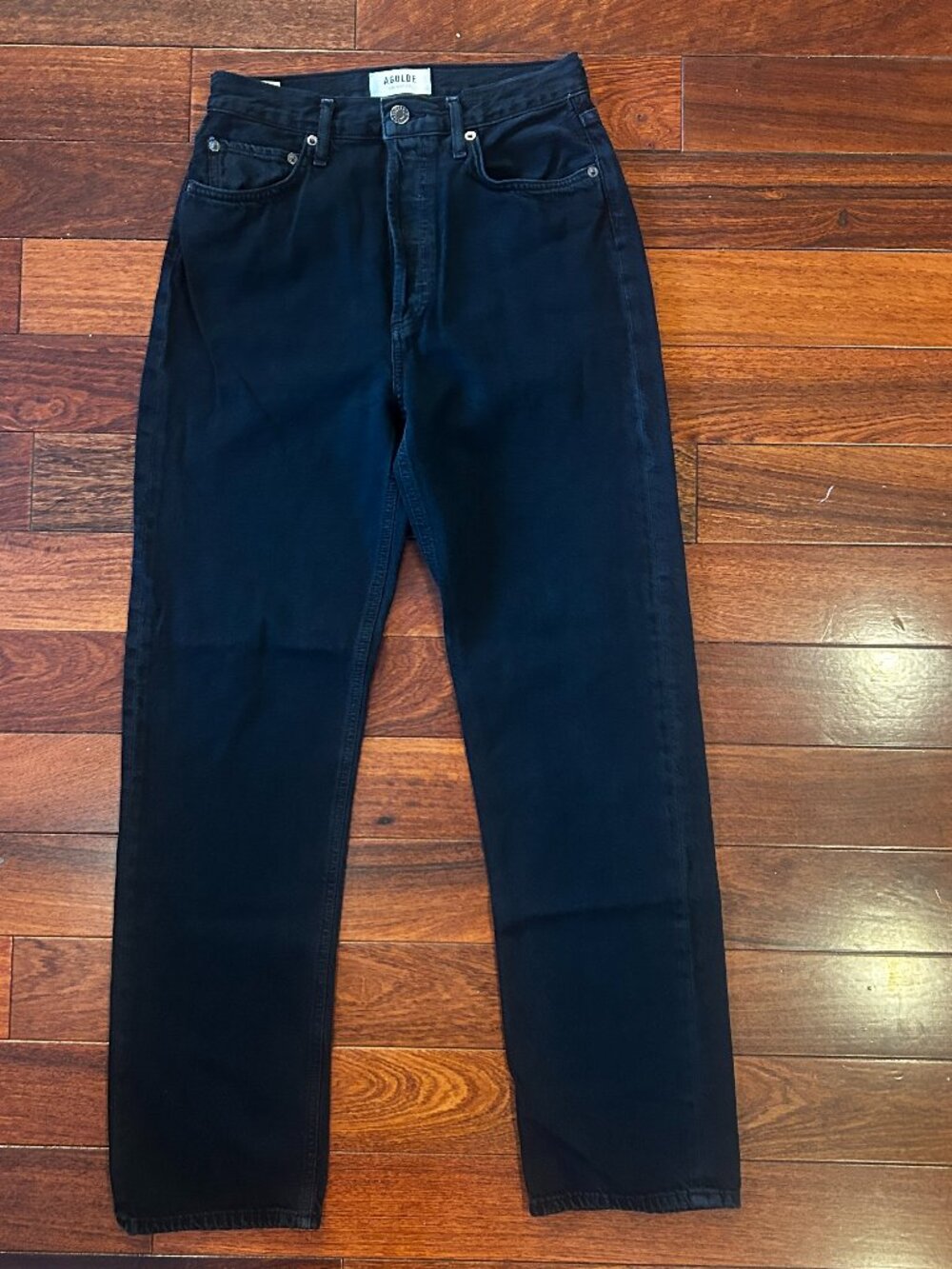 AGOLDE Black High Rise Straight Leg Jeans Size 26